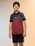 Boys Colorblock Slim Fit Polo Sports T-shirt with TECHNO DRY
