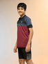 Boys Colorblock Slim Fit Polo Sports T-shirt with TECHNO DRY
