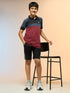 Boys Colorblock Slim Fit Polo Sports T-shirt with TECHNO DRY
