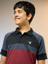 Boys Colorblock Slim Fit Polo Sports T-shirt with TECHNO DRY