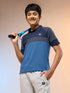 Boys Colorblock Slim Fit Polo Sports T-shirt with TECHNO DRY