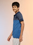 Boys Colorblock Slim Fit Polo Sports T-shirt with TECHNO DRY