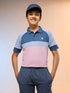 Boys Colorblock Slim Fit Polo Sports T-shirt with TECHNO DRY
