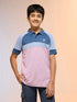 Boys Colorblock Slim Fit Polo Sports T-shirt with TECHNO DRY