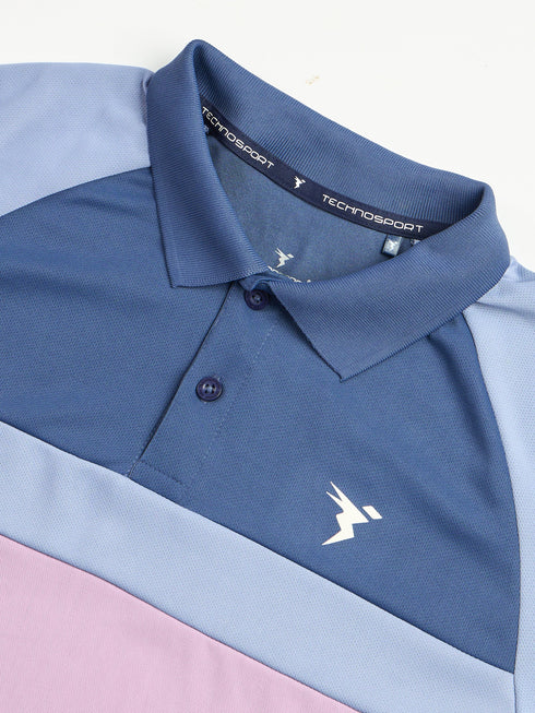 Boys Colorblock Slim Fit Polo Sports T-shirt with TECHNO DRY