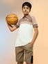 Boys Colorblock Slim Fit Polo Sports T-shirt with TECHNO DRY