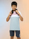 Boys Colorblock Slim Fit Polo Sports T-shirt with TECHNO DRY