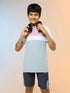 Boys Colorblock Slim Fit Polo Sports T-shirt with TECHNO DRY