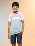 Boys Colorblock Slim Fit Polo Sports T-shirt with TECHNO DRY