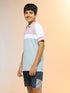 Boys Colorblock Slim Fit Polo Sports T-shirt with TECHNO DRY