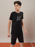 Boys Printed Slim Fit Round Neck Sports T-shirt with TECHNO DRY