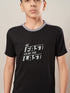 Boys Printed Slim Fit Round Neck Sports T-shirt with TECHNO DRY