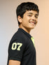 Boys Solid Slim Fit Polo Sports T-shirt with MATPIQ