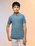 Boys Solid Slim Fit Polo Sports T-shirt with MATPIQ