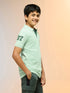 Boys Solid Slim Fit Polo Sports T-shirt with MATPIQ
