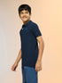 Boys Solid Slim Fit Polo Sports T-shirt with MATPIQ