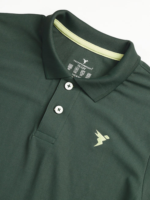 Boys Solid Slim Fit Polo Sports T-shirt with MATPIQ