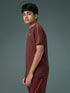 Boys Solid Slim Fit Round Neck Sports T-shirt with COTFLEX