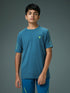 Boys Solid Slim Fit Round Neck Sports T-shirt with COTFLEX
