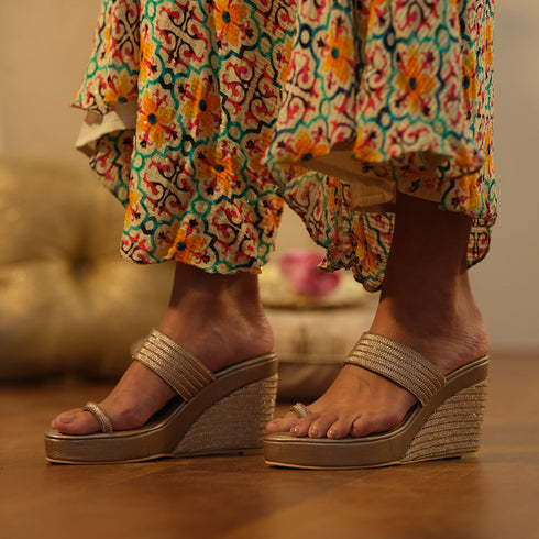 Myraa Embellished Wedges