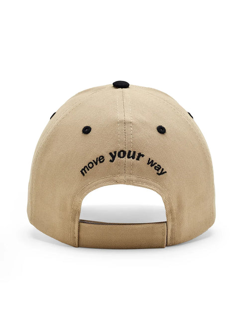 Brushed Cotton Twill Beige Unisex Cap