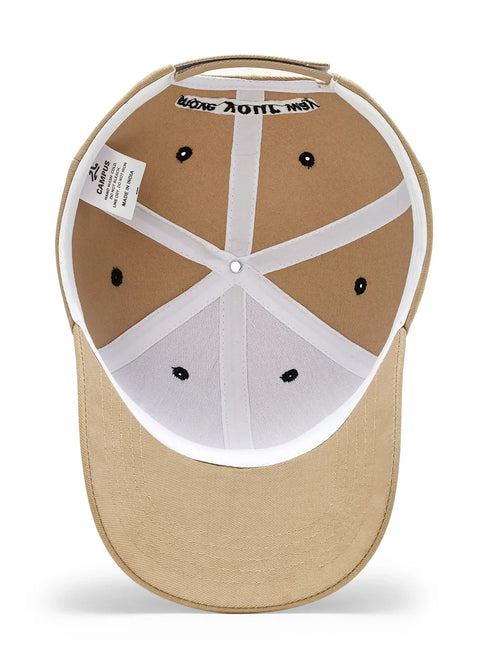 Brushed Cotton Twill Beige Unisex Cap