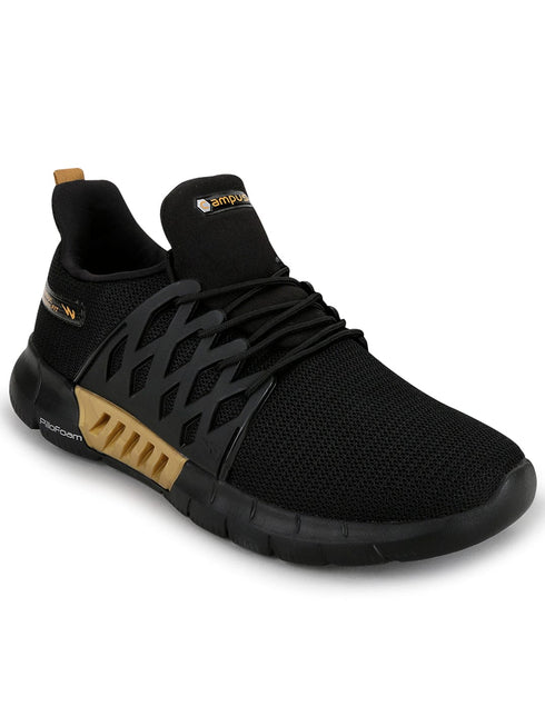 BELGIUM PLUS Black Men's Running Shoes