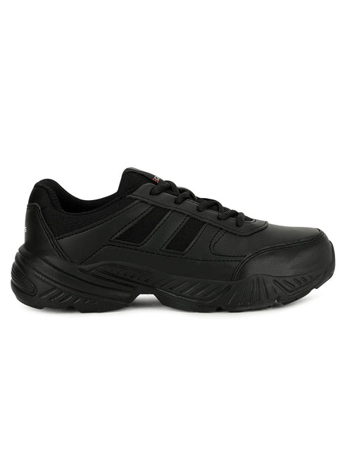 BINGO-151S Black Child School Shoes