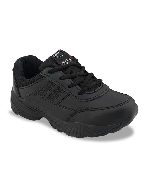 BINGO-151A Black Kid's School Shoes