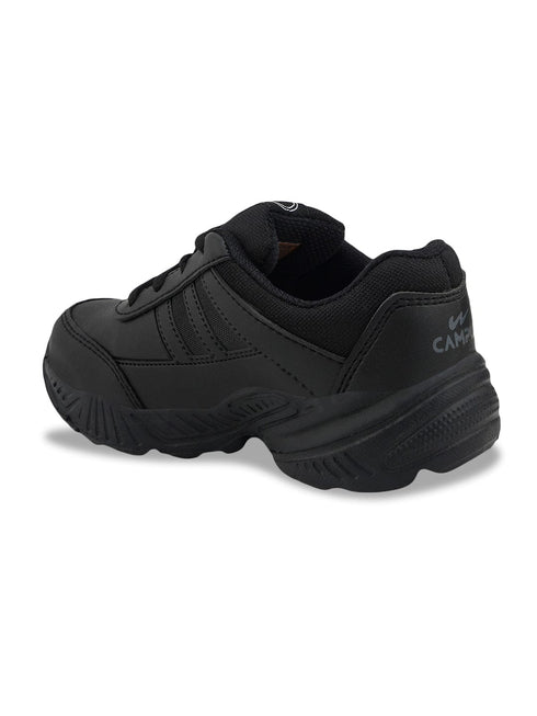 BINGO-151A Black Kid's School Shoes