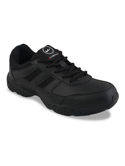 BINGO-151A Black Child School Shoes