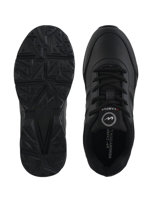 BINGO-151A Black Child School Shoes