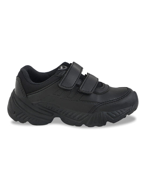 BINGO-151VA Black Child School Shoes