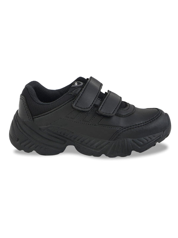 BINGO-151VA Black Child School Shoes