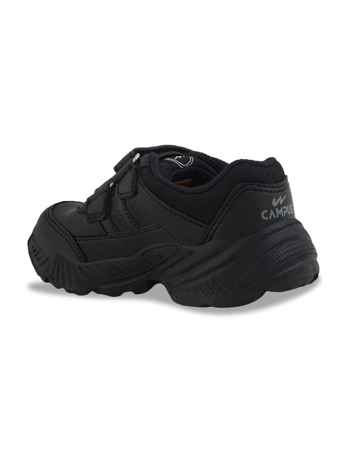 BINGO-151VA Black Child School Shoes