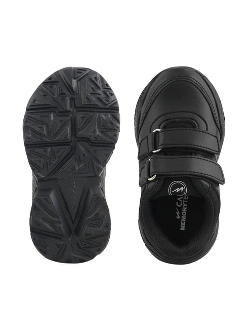 BINGO-151VA Black Child School Shoes