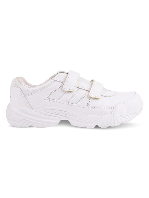 BINGO-151VS White Kid's School Shoes