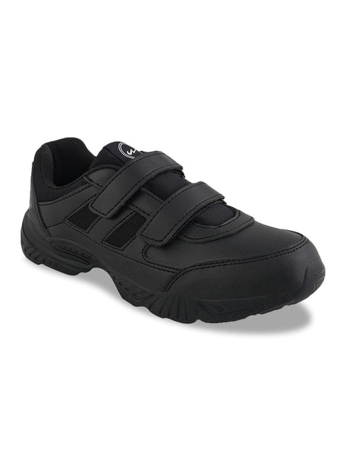 BINGO-151VA Black Boys School Shoes