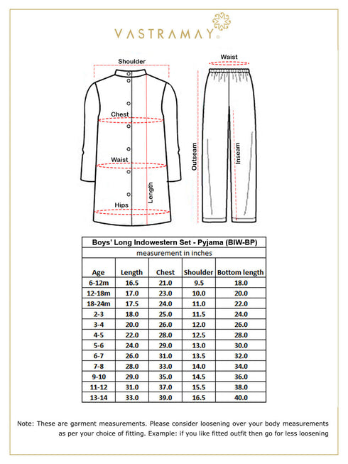 Boy's' Maroon Sherwani Set