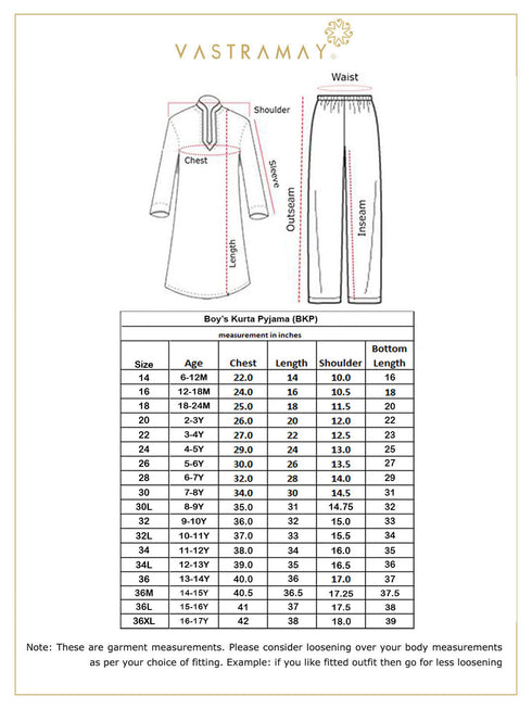 Boys' Blue Cotton Pathani