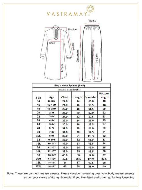 Boys' Gold Cotton Silk Kurta and Pyjama Set