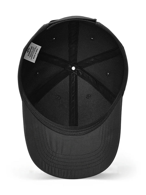 Polyester Solid Black Unisex Cap