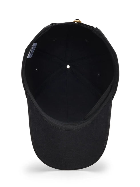 Unstructured Cotton Twill Black Unisex Cap