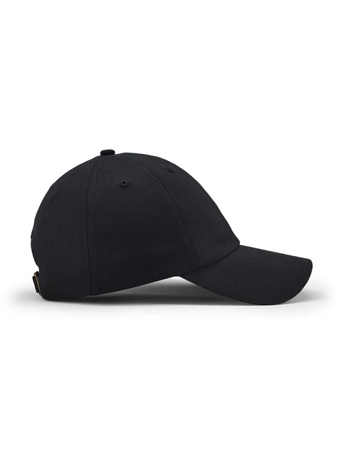Unstructured Cotton Twill Black Unisex Cap