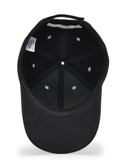 Brushed Cotton Twill Black Unisex Cap