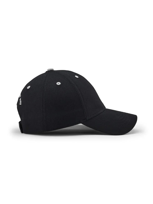 Brushed Cotton Twill Black Unisex Cap