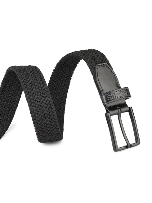 Braided Black Unisex Belt