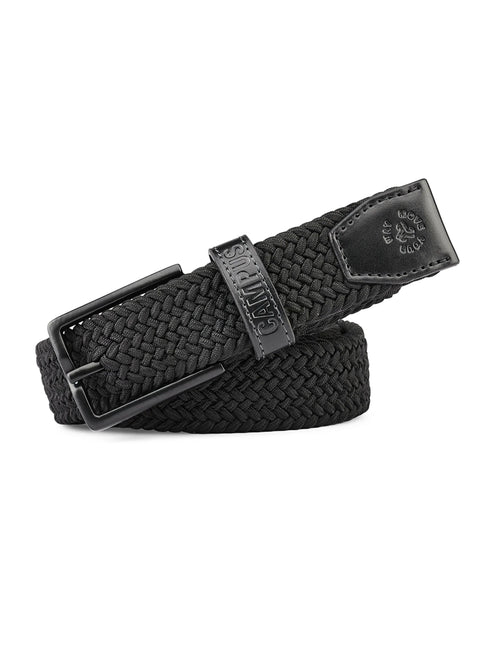 Braided Black Unisex Belt
