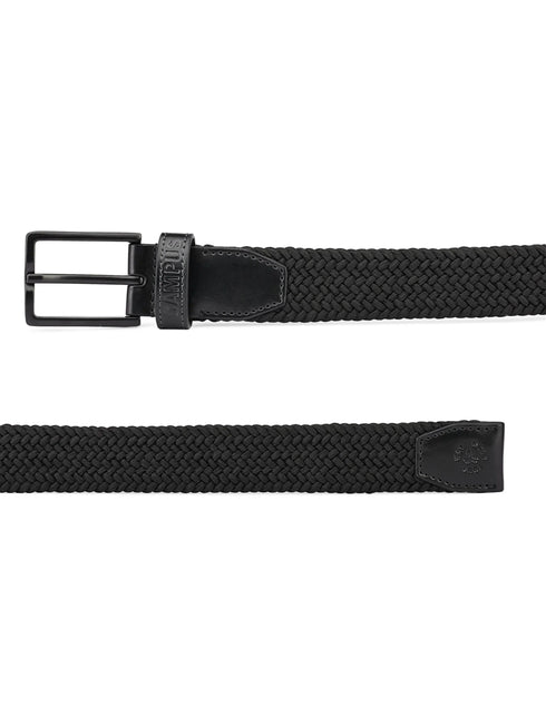 Braided Black Unisex Belt