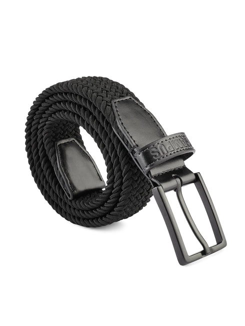 Braided Black Unisex Belt